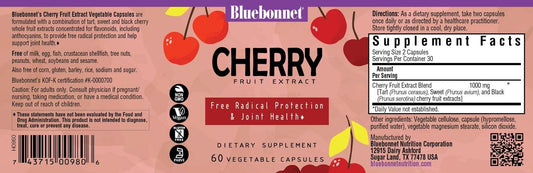 BlueBonnet Super Fruit Cherry Fruit Extract Supplement, 60 Count : Health & Household