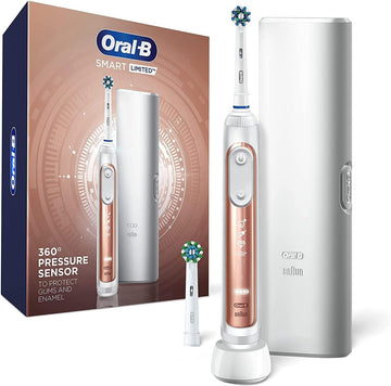 Oral-B Pro Smart Limited Power Rechargeable Electric Toothbrush With (2) Brush Heads And Travel Case, Rose Gold