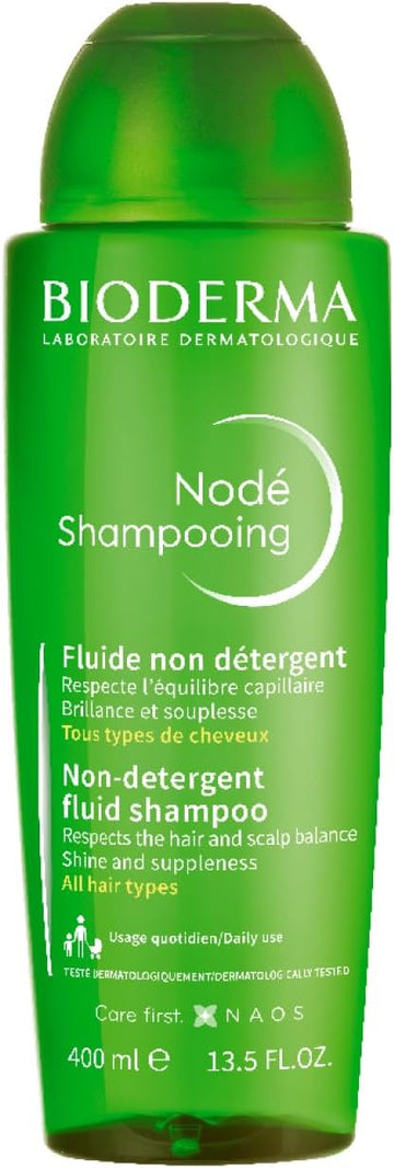 Bioderma Nodé Fluid Shampoo - Non-Detergent Shampoo To Cleanse, Respect & Protect Sensitive Scalps, Restores Hair'S Shine & Radiance, 400Ml