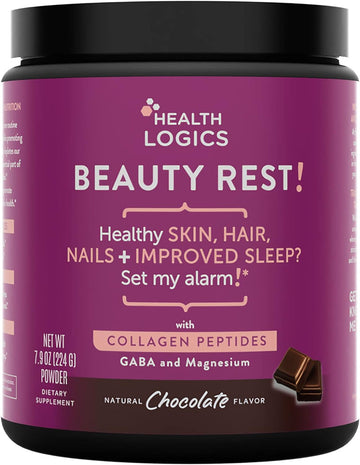 Health Logics Beauty Rest Collagen | Collagen Powder For Women For Healthy Skin, Hair, Nail, And Joint Health | Collagen Peptides Powder Supplement Types I & Iii | Beauty Collagen Sleep Supplement