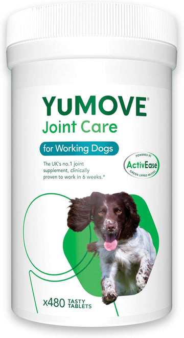 YuMOVE Working Dog | Joint Supplement for Working Dogs, with Glucosamine, Chondroitin, Green Lipped Mussel | All Ages and Breeds | 480 Tablets?YMWD-480