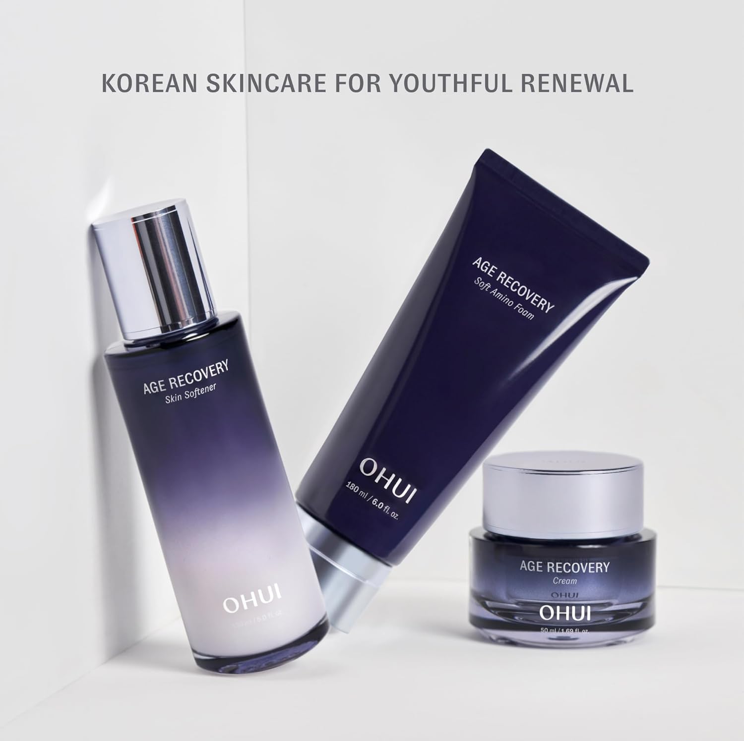 O Hui Age Recovery Cream | Korean Skin Care | Visibly Improve The Look Of Wrinkles, Firmness And Elasticity | Face Moisturizer | Korean Skin Care | Peptide, Glycerin, Shea Butter | Collagen Support