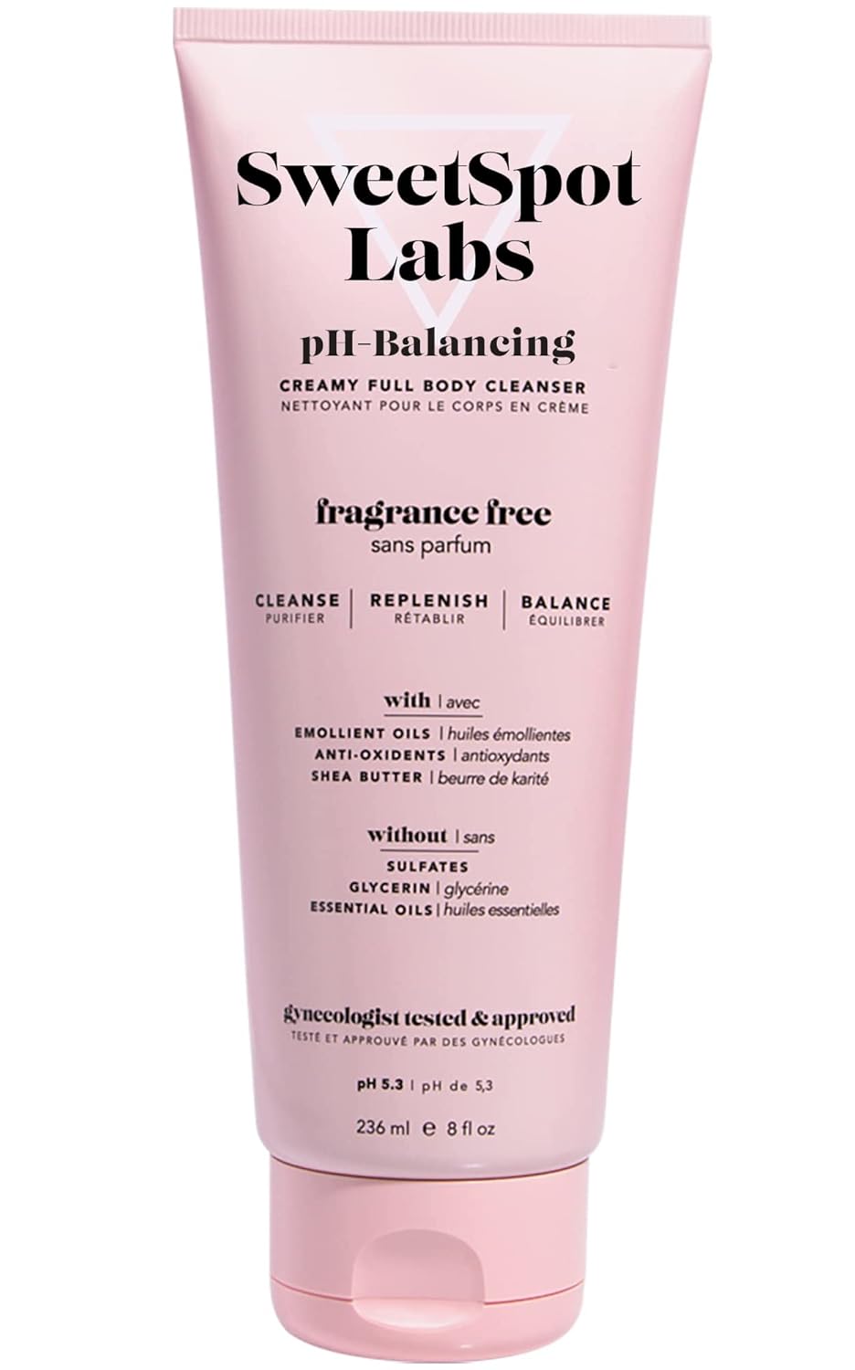 Sweetspot Labs Ph Balanced Wash For Sensitive Skin, Sulfate Free, Clean, Gynecologist Tested & Approved, Unscented Body Wash, 8 Oz