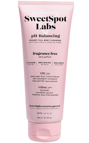 Sweetspot Labs Ph Balanced Wash For Sensitive Skin, Sulfate Free, Clean, Gynecologist Tested & Approved, Unscented Body Wash, 8 Oz