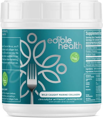 High Protein Marine Collagen Peptides Powder, Dairy & Gluten Free Hydrolyzed Collagen, Quality Collagen Protein For Diet & Everyday, Carb Free Marine Collagen, 15.6Oz Tub 34 Day Supply