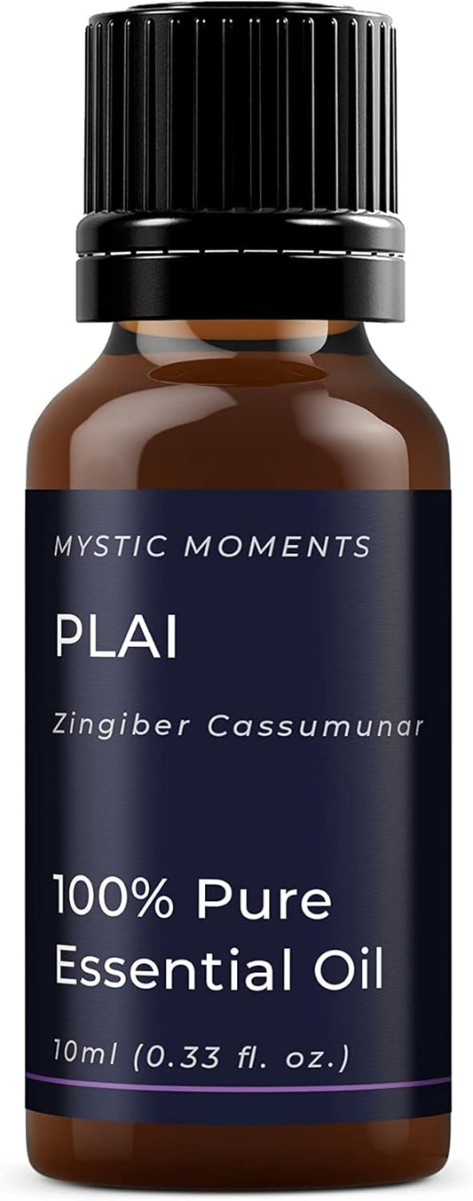 Mystic Moments | Plai Essential Oil 10ml - Pure & Natural oil for Diffusers, Aromatherapy & Massage Blends Vegan GMO Free