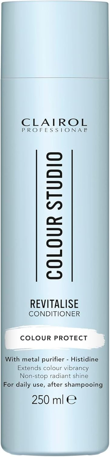 Clairol Professional Colour Studio | Step 3 Revitalise | Colour Protect Conditioner For Coloured Hair | Prolongs Colour Vibrancy With Non-Stop Shine | All Hair Types/Colours | Vegan | 250 Ml