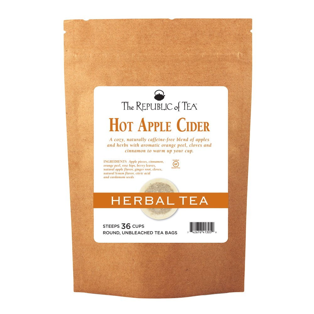 The Republic Of Tea Hot Apple Cider Seasonal Herbal Tea, 36 Tea Bag Refill