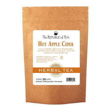 The Republic Of Tea Hot Apple Cider Seasonal Herbal Tea, 36 Tea Bag Refill