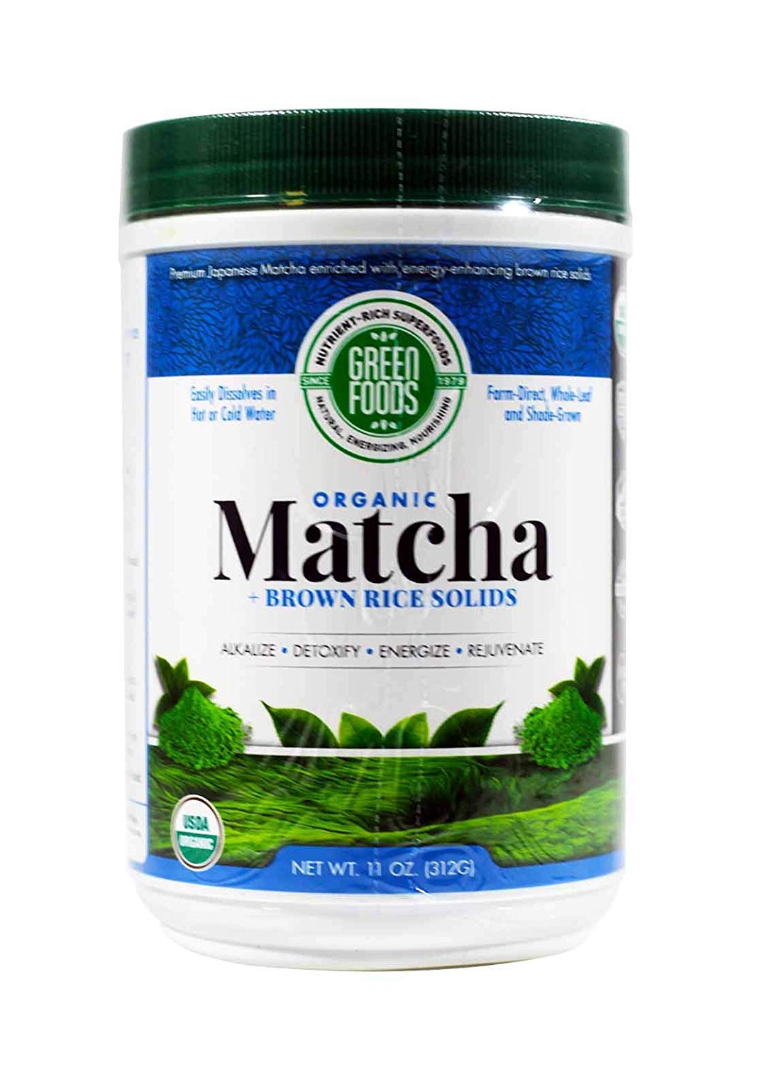 Green Foods Corporation, Organic Matcha Green Tea, 11 Oz (312 G) Green Foods Corporation, Organic Matcha Green Tea, 11 Oz (312 G) - 2Pcs : Grocery & Gourmet Food