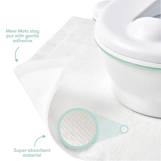 Frida Baby Potty Mess Mats | Disposable, Super-Absorbent Floor Pads For Easy Cleanup