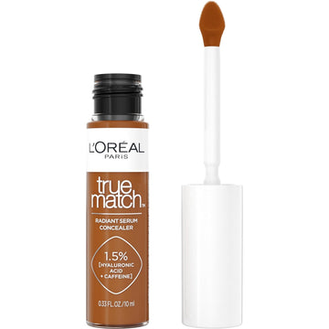L’Oréal Paris True Match Radiant Serum Concealer, Brightening Under Eye Concealer Make Up With 1.5% Hyaluronic Acid And Caffeine, N9, 0.33 Oz