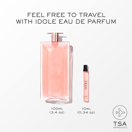 Lancôme Idôle Eau de Parfum Women's Perfume Set - Fresh & Floral - With Iris, Patchouli & Vanilla - 2-Pack of Full Size 3.4 Fl Oz & Travel size 0.34 Fl Oz