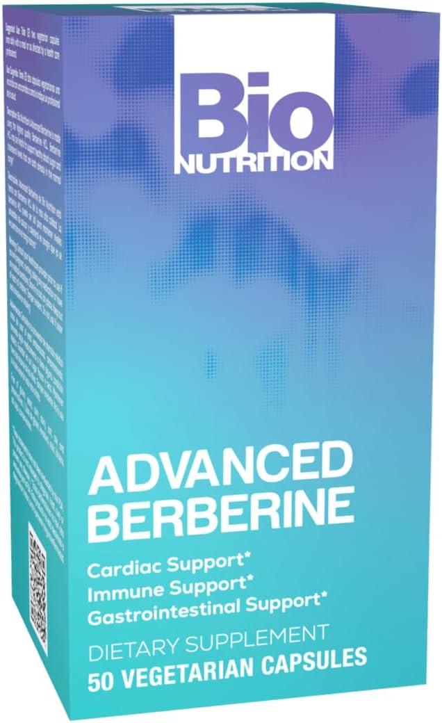 Bio Nutrition Advanced Berberine 50 Vegetarian Capsules | 1,200 Milligram Berberine | Immune System | Healthy Gi