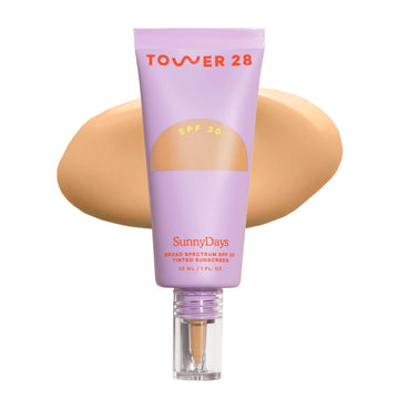 Tower 28 Beauty Sunnydays Spf 30 Tinted Mineral Sunscreen - For Sensitive Skin - 2-In-1 Facial Broad Spectrum Uva/Uvb Protection + Foundation – Shade 20 Mulholland, 1 Fl Oz
