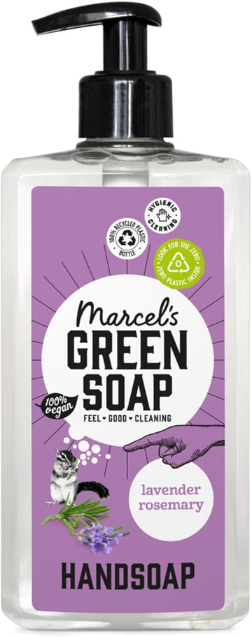 Marcel'S Green Soap - Hand Soap Lavender & Rosemary - Handwash Dispenser - Eco Friendly - Vegan - 97% Biodegradable - 500 Ml
