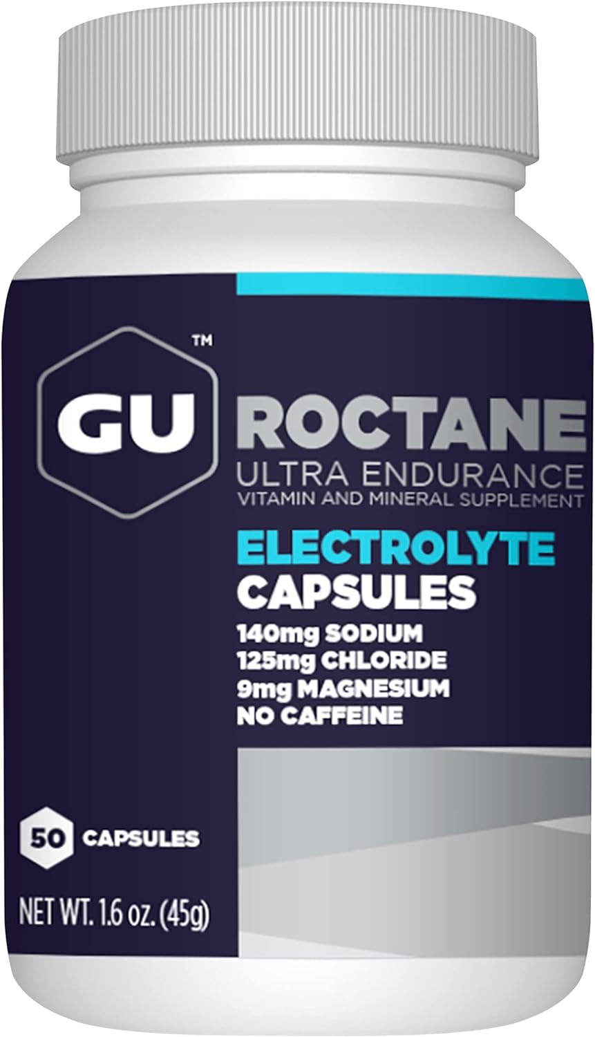 GU Energy Roctane Ultra Endurance Electrolyte Capsules, 50-Count Bottl