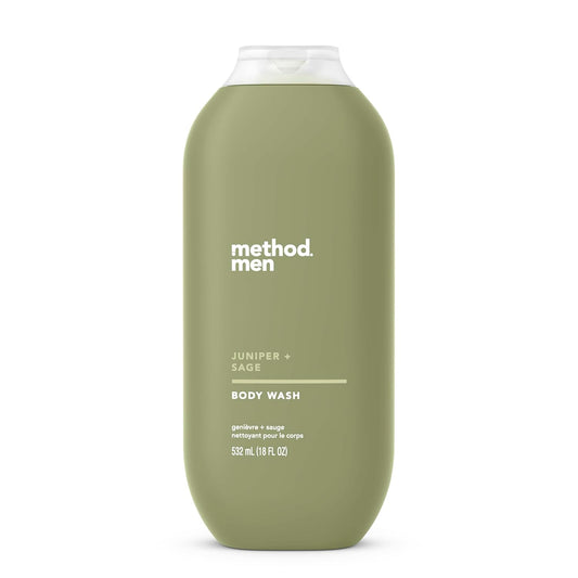 Method Men Body Wash, Juniper + Sage, Paraben And Phthalate Free, 18 Fl Oz (Pack Of 6)