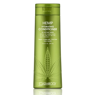 Giovanni Hemp Hydrating Conditioner - 13.5 Oz, Helps Stimulate And Moisturize Dry, Damaged Hair With Hemp Seed Oil, Aloe Vera, Frankincense, Sulfate Free, Paraben Free, Vegan, Cruelty Free