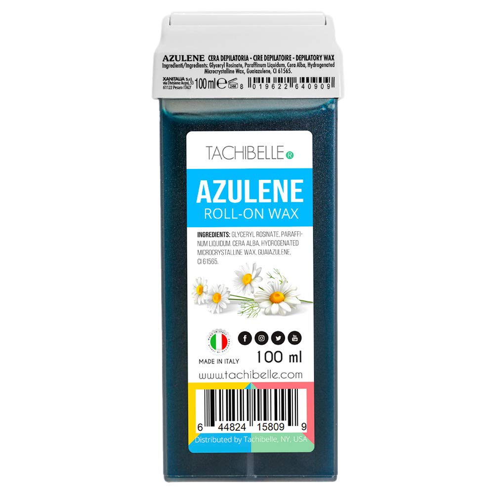 Tachibelle Roll-On Wax, Body Hair Removal Wax Cartridge, For Professional Or Home Uses Made In Italy (Azulene, 2 Count) : Beauty & Personal Care