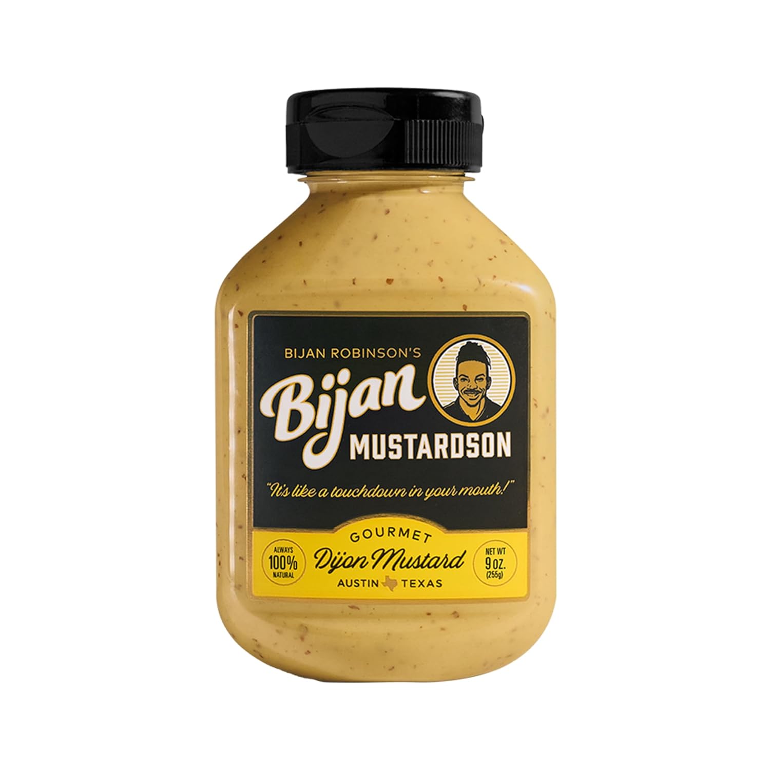 Bijan Mustardson Gourmet Dijon Mustard, Bold & Smooth 9 Oz – Premium Spicy Condiment For Sandwiches, Pretzels, Burgers