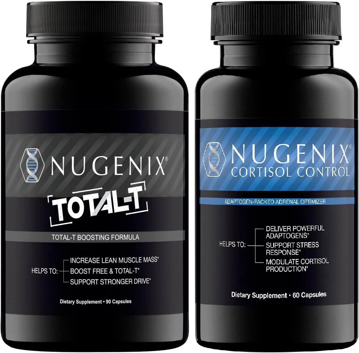 Nugenix Total-T Free And Total Testosterone Booster For Men Cortisol Control Bundle