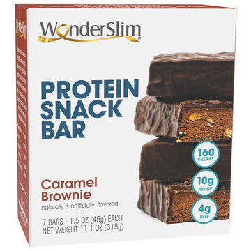 Wonderslim Protein Snack Bar, Caramel Brownie Nut, (7Ct)