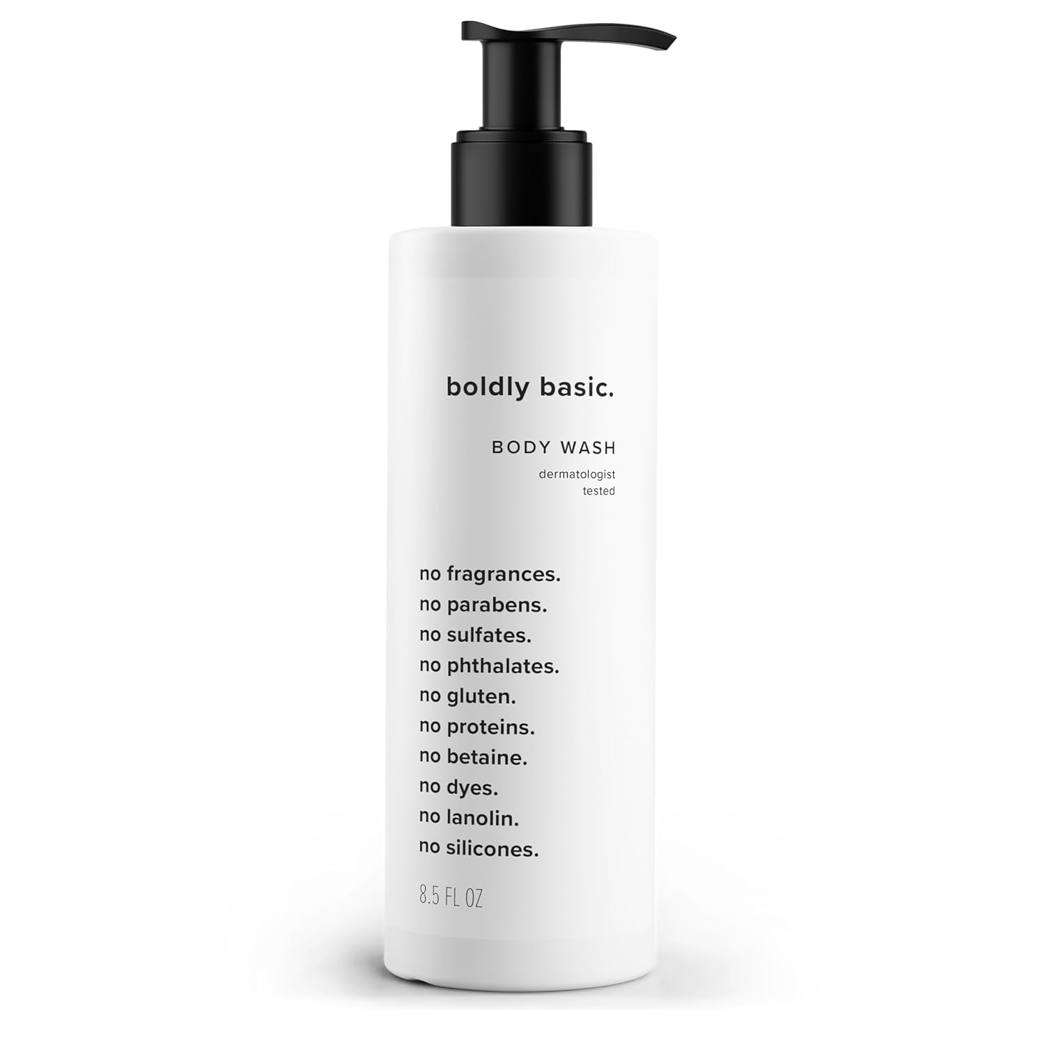 Fragrance Free Body Wash - Gentle Bodywash On Sensitive Skin - Unscented Shower Gel - Dermatologist Tested - Sulfate Free - Paraben Free - Gluten Free - Non Comedogenic And Hypoallergenic