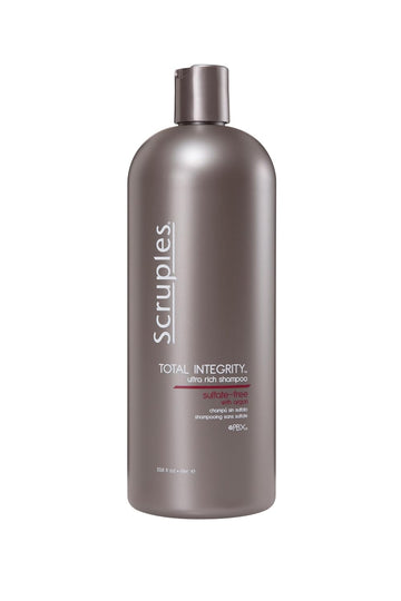 Scruples Total Integrity Shampoo - Professional Argan Oil Shampoo - Nourishes Chemically Treated Hair and Prolongs the Life of Hair Color - Ultra-Rich & Sulfate-Free Color Safe Shampoo (33.8 oz) : Beauty & Personal Care