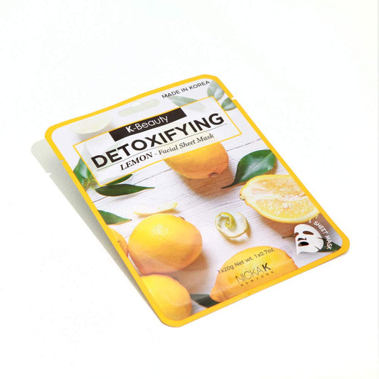 K-Beauty Detoxifying Lemon Facial Sheet Mask : Beauty & Personal Care