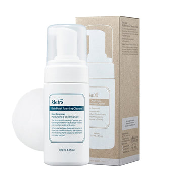 Dearklairs] K-Beauty Skincare Rich Moist Foaming Cleanser, 3.4 Fl Oz (100 Ml)