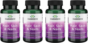 Swanson Hair Skin '&'Amp; Nails 60 Tabs (4 Pack)