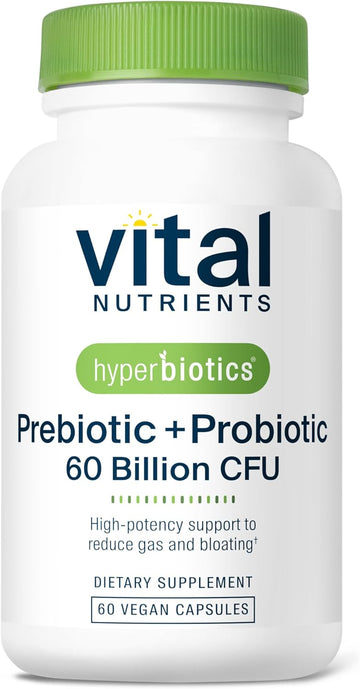 Hyperbiotics Vital Nutrients Prebiotic And Probiotic For Women And Men | 60 Billion Cfu | Pre And Probiotics Supports Digestive Health, Constipation, Diarrhea, Gas & Bloating | 60 Vegan Capsules