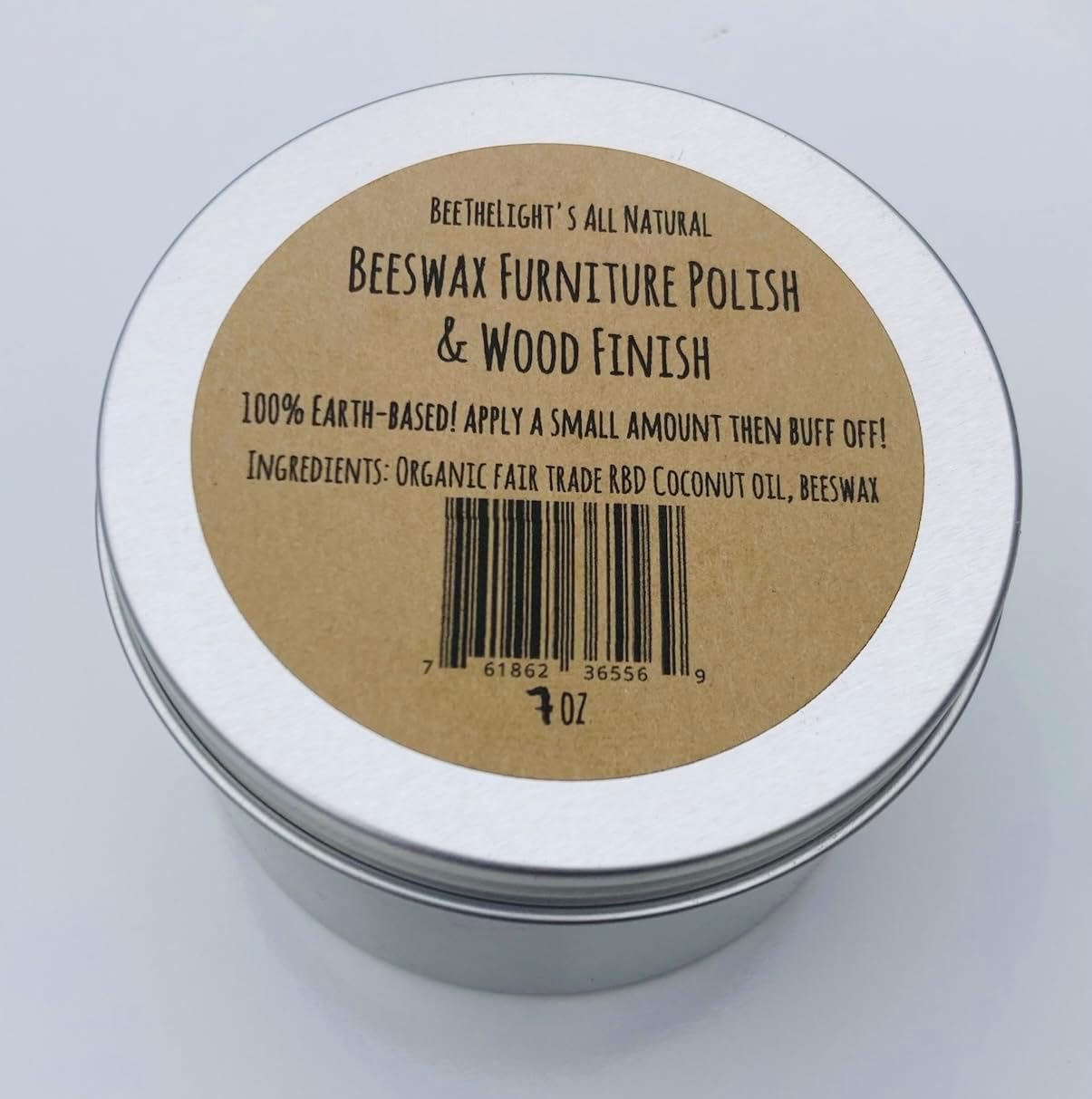 Beeswax All Natural Unscented Furniture Polish - Organic Coconut Oil and Pure Bees Wax, Food Safe Wood Finish and Conditioner for Butcher Blocks or any Hardwoods
