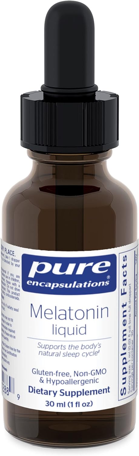 Pure Encapsulations Melatonin Liquid | Hypoallergenic Supplement Supports The Body'S Natural Sleep Cycle | 1 Fl. Oz