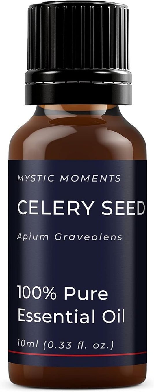 Mystic Moments | Celery Seed Essential Oil 10ml - Pure & Natural oil for Diffusers, Aromatherapy & Massage Blends Vegan GMO Free