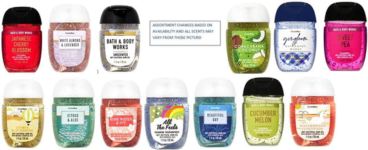Bath And Body Works Pocketbac Hand Sanitizer Grab Bag Bundle Pack Of (10) Anti-Bacterial Hand Gels By Bath & Body Works