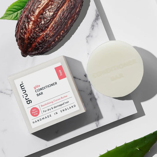 Grüum Shine Boost Hair Conditioner Bar 50G - Sles, Edta & Paraben Free Conditioner Bar For Hair Lasts Up To 60 Washes - Plant-Based Vegan Solid Conditioners Bars For Hairs
