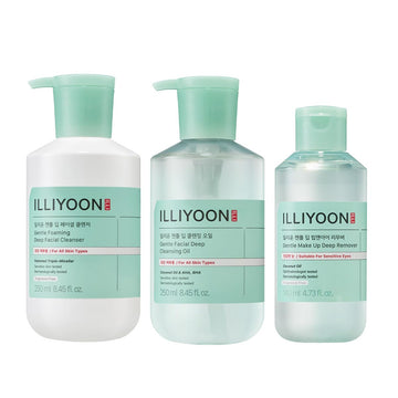Illiyoon Gentle Deep Facial Cleanser With Cleansing Oil & Lip And Eye Makeup Remover