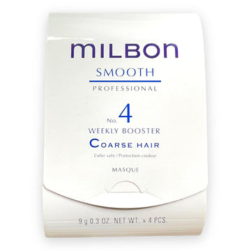 Milbon Smooth No 4 Weekly Booster - Coarse Hair, 4 X 0.3 Oz