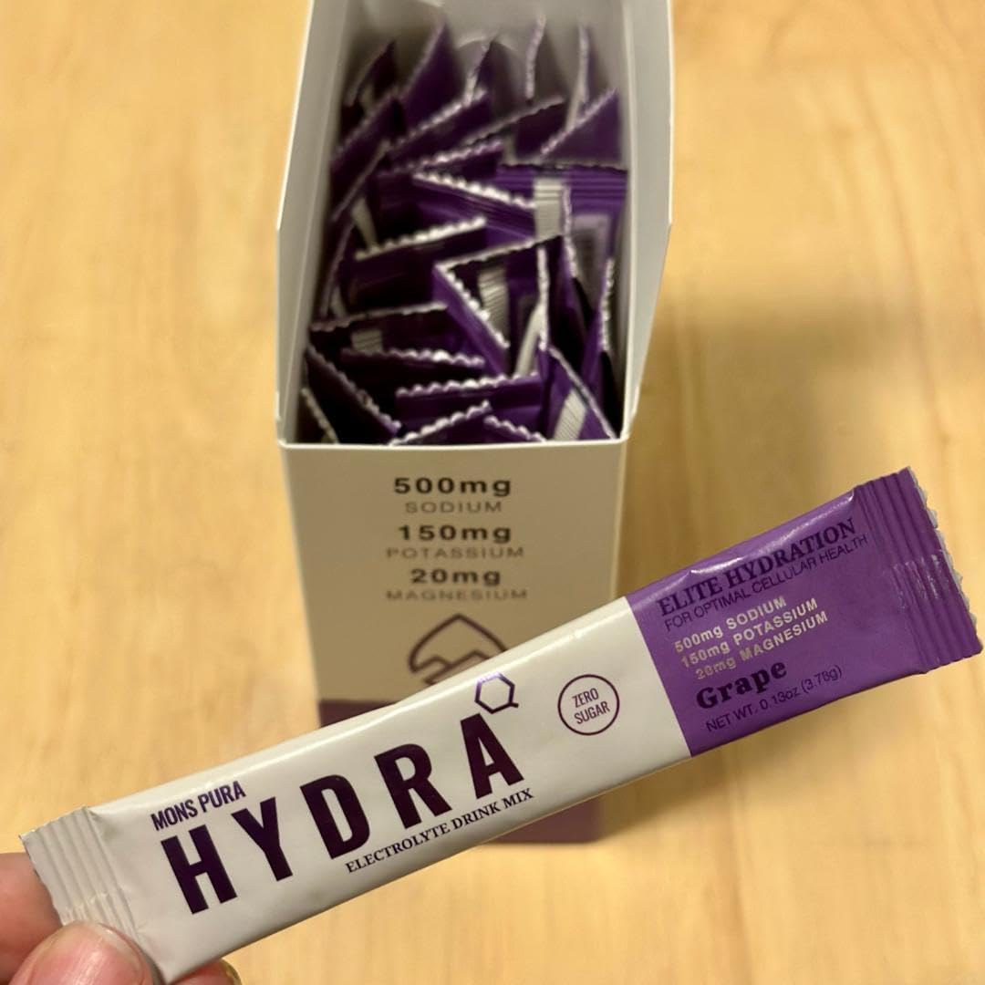 Mons Pura Hydra Grape Electrolyte Drink Mix - 30 Count