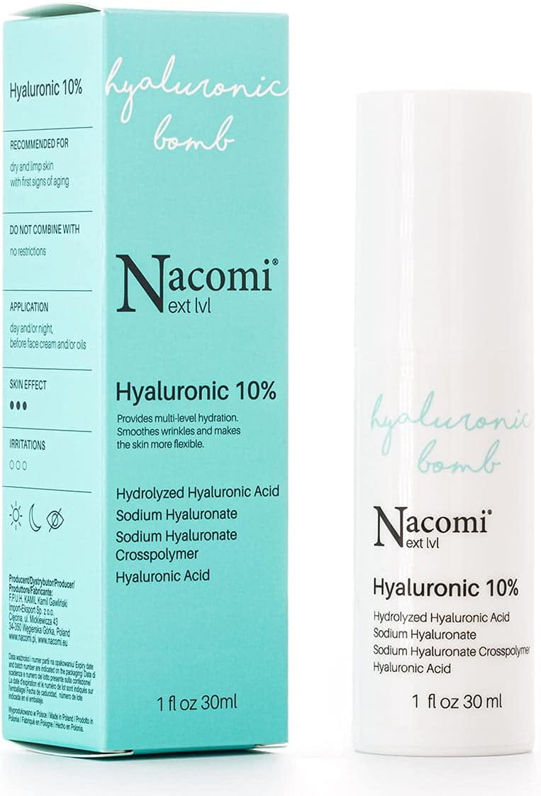 Nacomi Hyaluronic Acid Serum 10% 30 Ml Penetrates The Skin And Provides Multi-Level Moisture