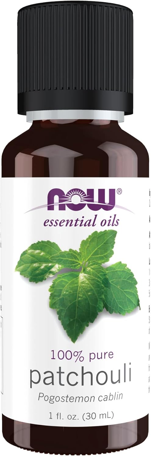 Now Foods Essential Oils, Patchouli Oil, Earthy Aromatherapy Scent, Steam Distilled, 100% Pure, Vegan, Child Resistant Cap, 1-Ounce