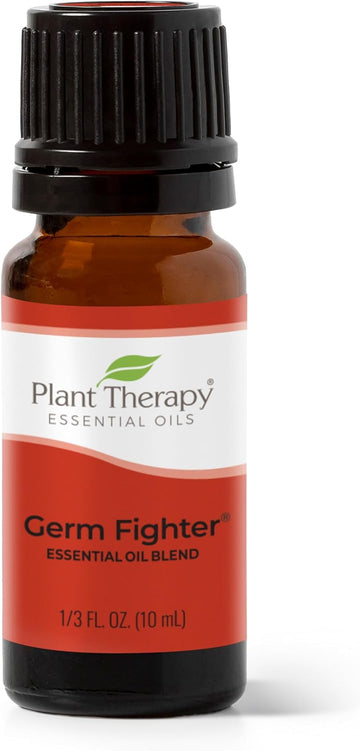 Plant Therapy Germ Fighter Essential Oil Blend Pure, Natural Aromatherapy, For Diffusion & Topical Use, Diy Multi-Surface Cleaner, Hand Cleanser, Home Or Office Use, Therapeutic Grade 10 Ml (1/3 Oz)