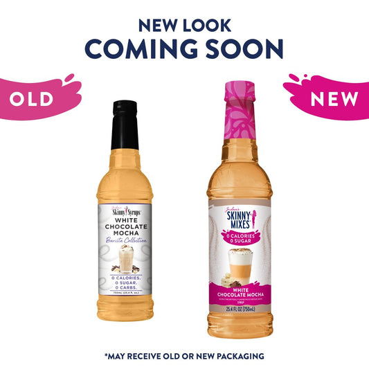 Jordan'S Skinny Syrups Sugar Free Coffee Syrup, White Chocolate Mocha Flavor Mix, Zero Calorie Flavoring For Chai Latte, Protein Shake, Cocktail & More, Gluten Free, Keto Friendly, 25.4 Fl Oz, 1 Pack