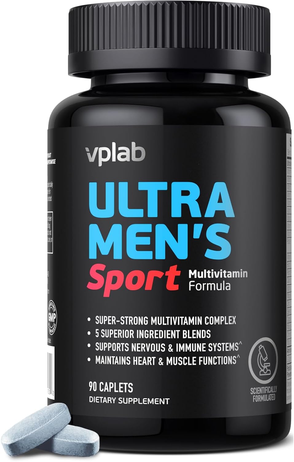 VPLab Ultra Men's Sport - Vitamin A, B, C, D3, E, Calcium, Zinc - Advanced Multivitamin Complex for Men - Supplement for Immune System & Nervous System, Supports Muscle & Heart Functions