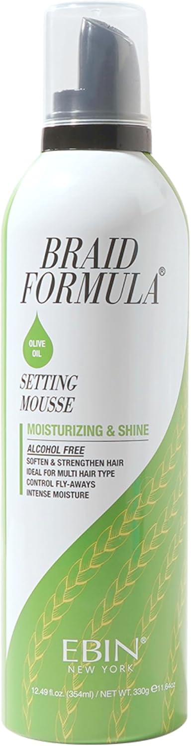 Ebin New York Lock'N Pomade Setting Mousse Moisturizing & Shine - Olive Oil (12.49Oz/ 354Ml)