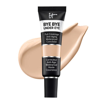 It Cosmetics Bye Bye Under Eye Concealer - Waterproof Full Coverage Concealer For Dark Circles, Fine Lines, Redness & Discoloration, Formulated With Hyaluronic Acid, Natural Finish – 0.4 Fl Oz