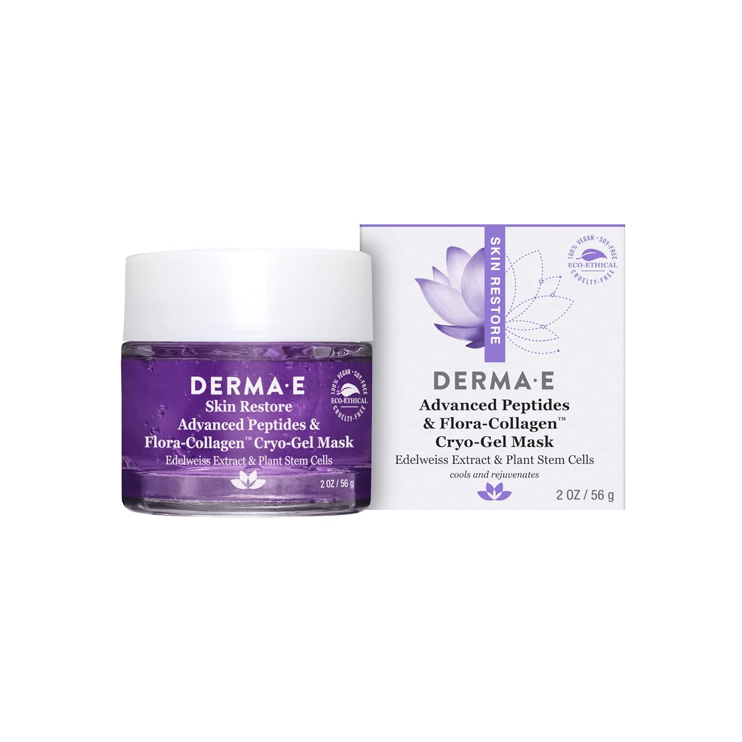 Derma E Advanced Peptides And Vegan Flora-Collagen™ Cryo-Gel Mask