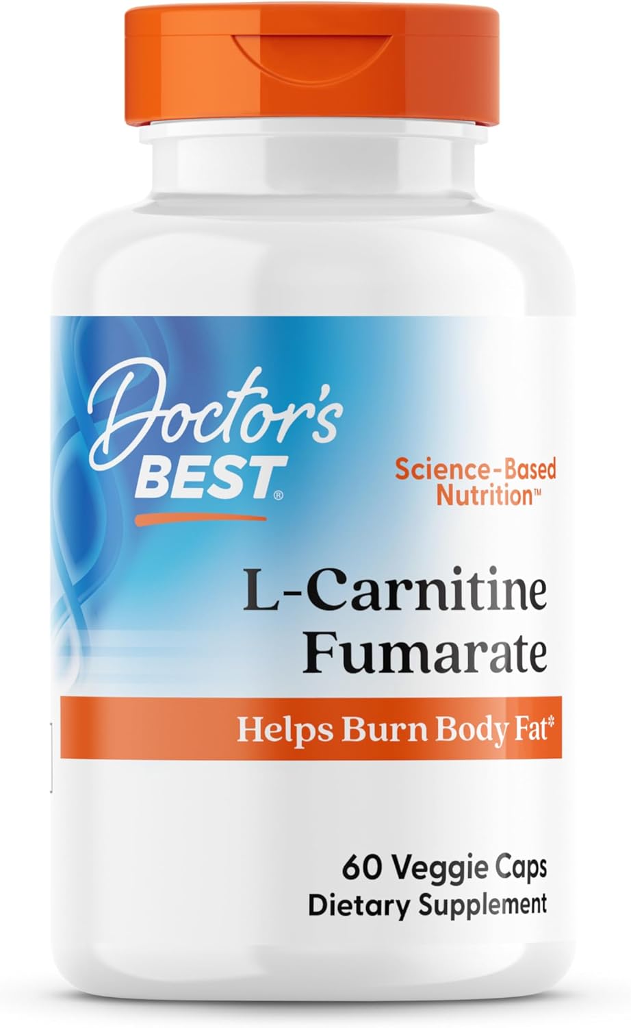 Doctors Best L-Carnitine Fumarate, Helps Burn Body Fat, Non-Gmo, Gluten Free, Soy Free, Vegan 60 Veggie Caps